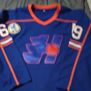 Blue and Orange Hockey Jersey